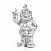 Kabouter middelvinger zilver (10cm)
