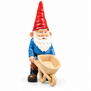 Traditionele tuinkabouter met kruiwagen (30cm)