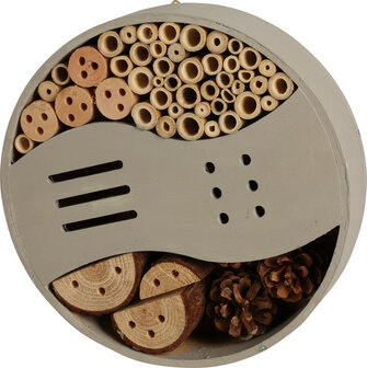 Modern insectenhuis circle grey