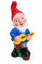Kunststof tuinkabouter met gitaar (33cm)