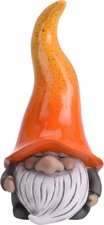 Kabouter met grote kaboutermuts oranje (17cm)