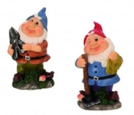 Tuinkabouter bruine jas, snoeischaar (9cm)
