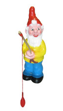 Vijver tuinkabouter met vishengel (kunststof) 70 cm