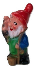 Tuinkabouter met vis (kunststof) 14cm