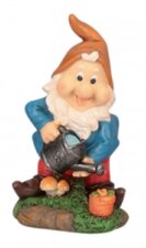 Tuinkabouter gieter, bruine puntmuts (ca.17,5cm)
