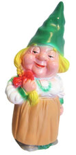 Tuinkabouter vrouw (kunststof) 35 cm