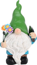 Kabouter met groene puntmuts 23cm