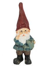 Tuinkabouter met boredeaux rode muts (ca 24cm)