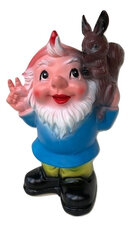 Tuinkabouter met eekhoorn (kunststof) 20cm