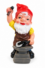 Kunststof tuinkabouter smid (34cm)