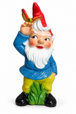 Kunststof tuinkabouter met vlinder (43cm)