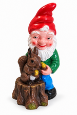 Kunststof tuinkabouter met eekhoorn(32cm)