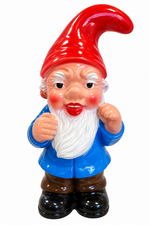 Mini tuinkabouter vrolijk (kunststof) 12cm
