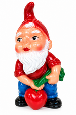 Tuinkabouter met radijsje (kunststof) 22cm