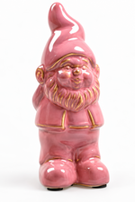 Kabouter keramiek roze (15cm)