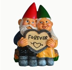 Kabouter bruidspaar man en vrouw 'LOVE